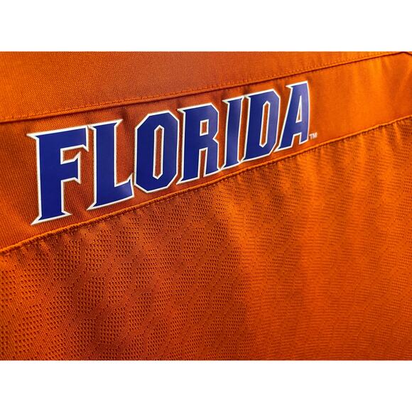 Nike Florida Gators Polo Shirt Mens XL Orange Back hit  Dri Fit Golf Performance - Picture 8 of 12